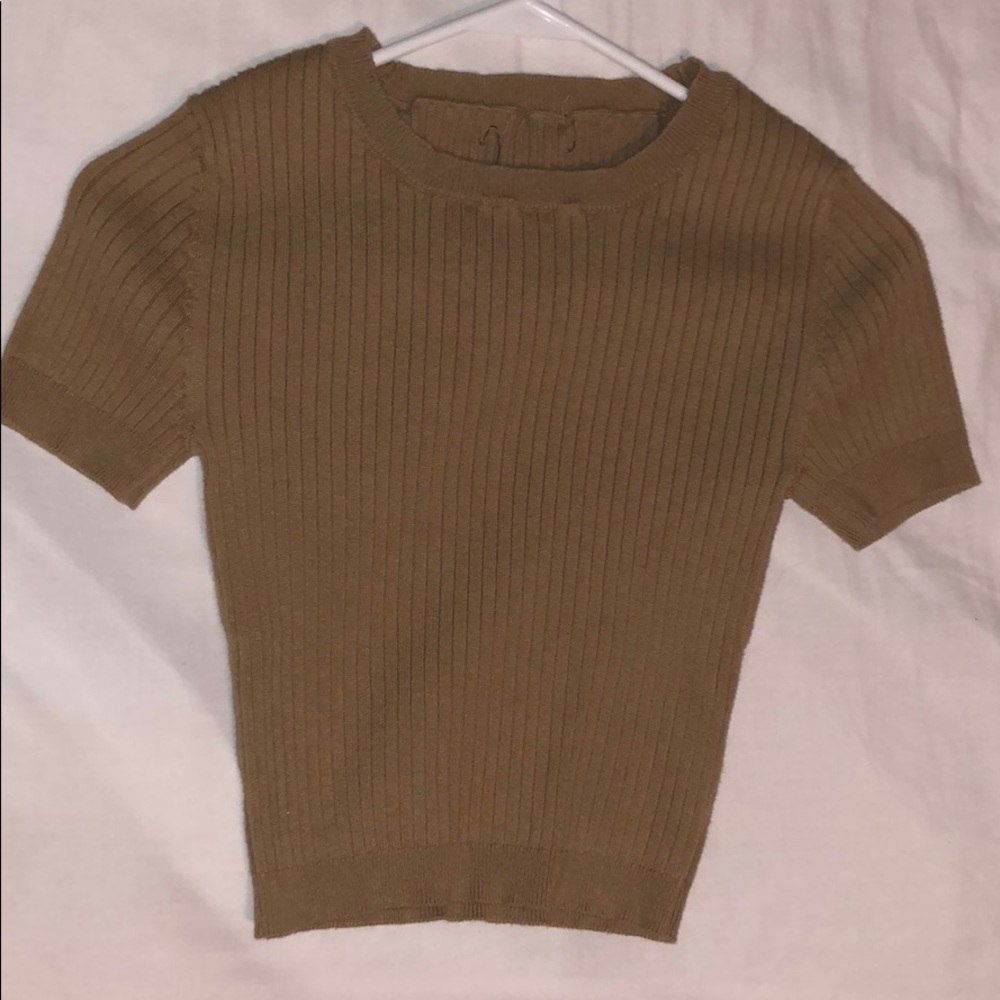 Tan Crop Top